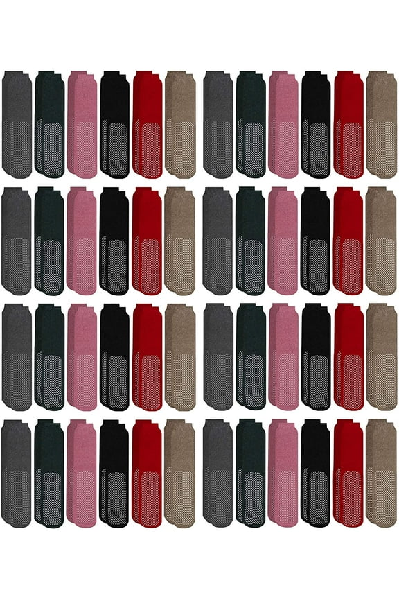 Women's Gripper Tube Socks, Non Slip Grippy Socks, Colorful No Skid Sock Bulk