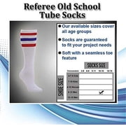 Yacht & Smith Womens Referee Cotton Tube Socks, Solid and Striped, Sports Sock, Casual Sock