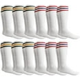thumbnail image 1 of Yacht & Smith Women's Referee Cotton Tube Socks, Solid and Striped, Sports Sock, Casual Sock, 1 of 4
