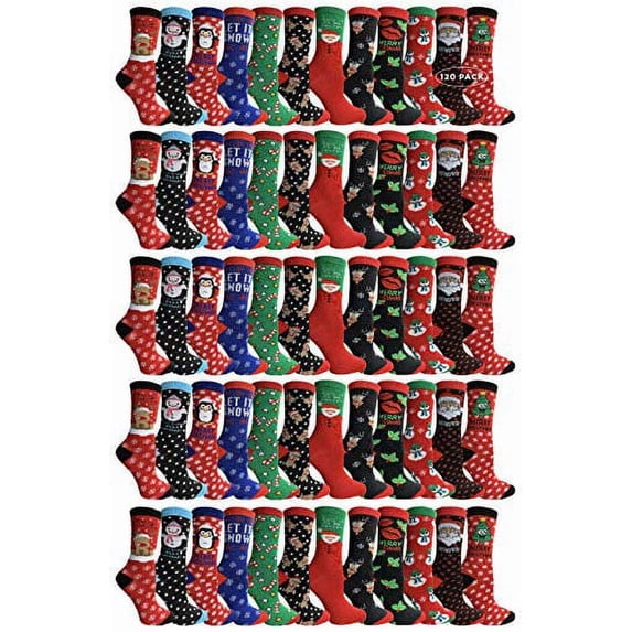 Yacht & Smith Womens Christmas Socks, Novelty Holiday Socks, Fun Colorful Festive, Crew, Slipper Socks, 9-11