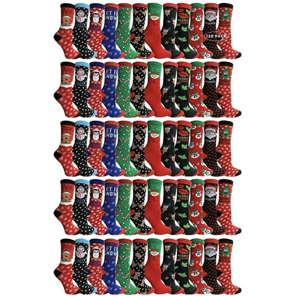 Yacht & Smith Womens Christmas Socks, Novelty Holiday Socks, Fun Colorful Festive, Crew, Slipper Socks, 9-11