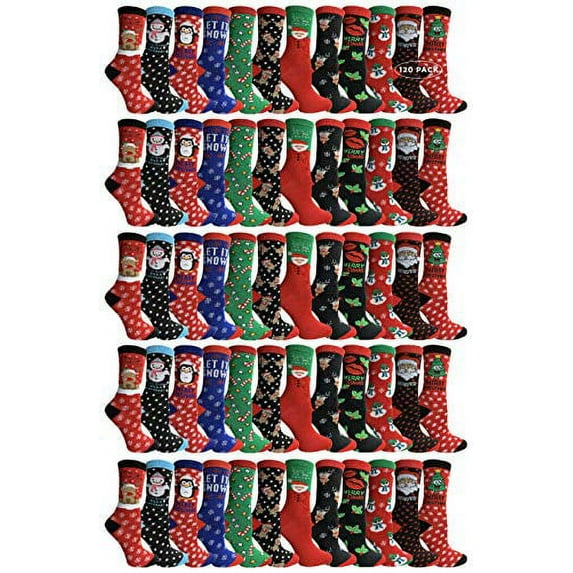 Yacht & Smith Womens Christmas Socks, Novelty Holiday Socks, Fun Colorful Festive, Crew, Slipper Socks, 9-11