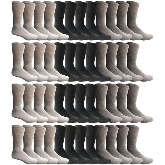 Yacht & Smith Womens Wholesale Bulk Sports Crew, Athletic Case Pack Socks, by SOCKS'NBULK (48 Pairs Assorted, Womens 9-11 (Shoe size 5-10))