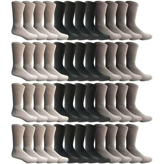 Yacht & Smith Womens Wholesale Bulk Sports Crew, Athletic Case Pack Socks, by SOCKS'NBULK (60 Pairs Assorted, Womens 9-11 (Shoe size 5-10))
