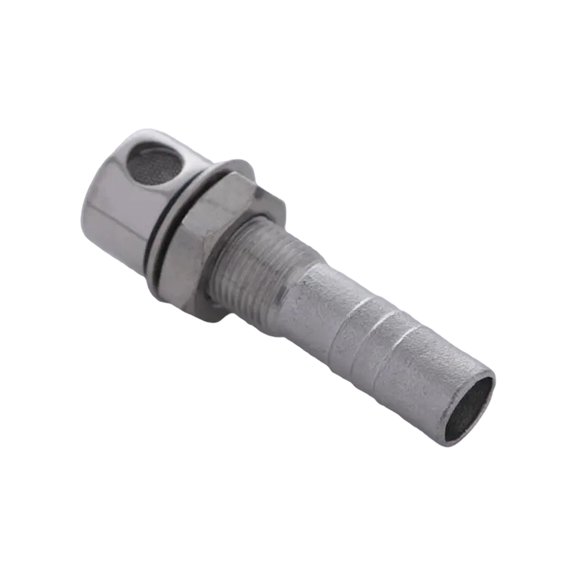 Straight Marine Tanks Hardware for Boat Water Fill Routing, 316 Stainless Steel Threaded Mounting Post Fitting with Locking Nut Assembly Upgrade