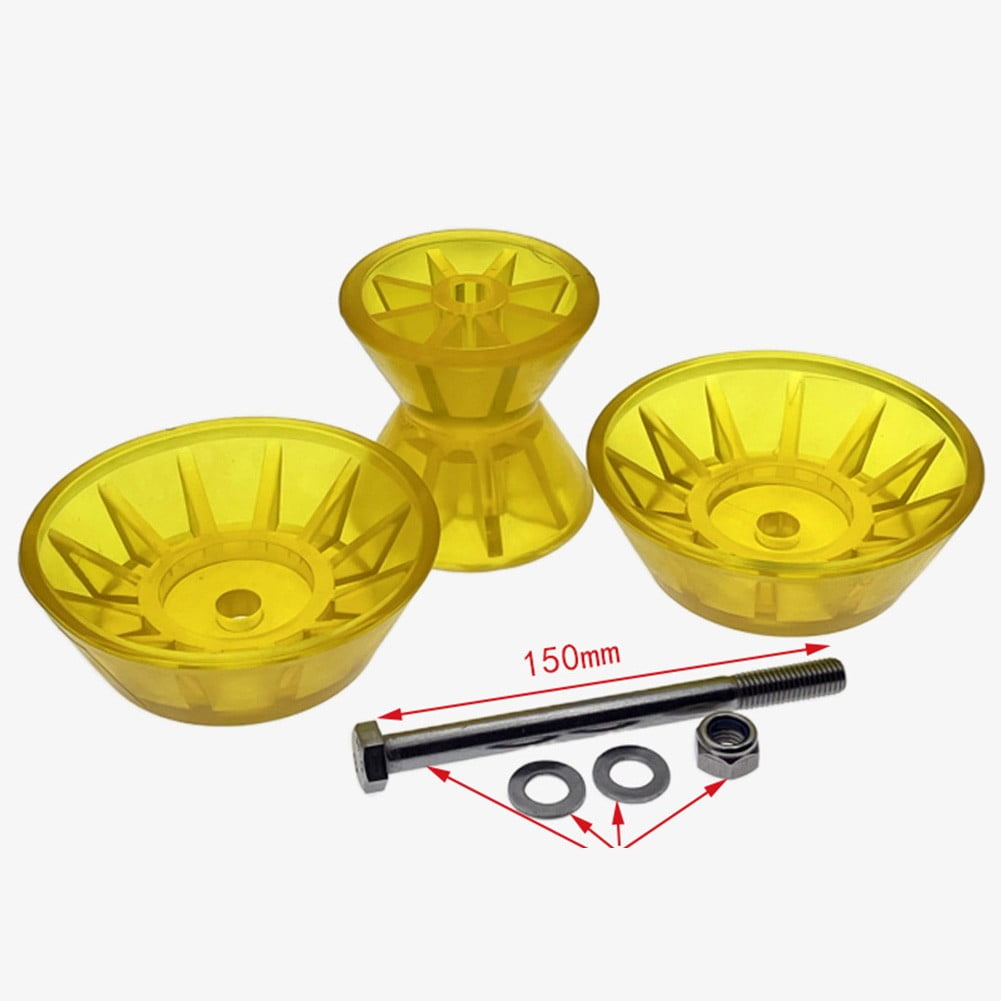 Yacht Trailer Roller Assembly Boat Bow Roller Fit 0.55in Shaft solid Plastic Kayak Accessory