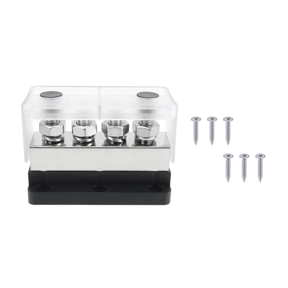 Yachts 600A Nickel Plated Copper Busbar with Flame Retardant ABS Base Suitable for Grounding Safe Electrical Connection