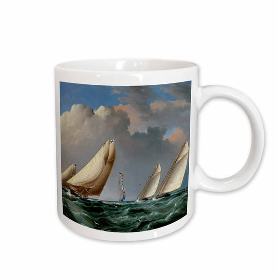 3drose, Yachts Rounding the Mark by James Buttersworth, 11oz Mug