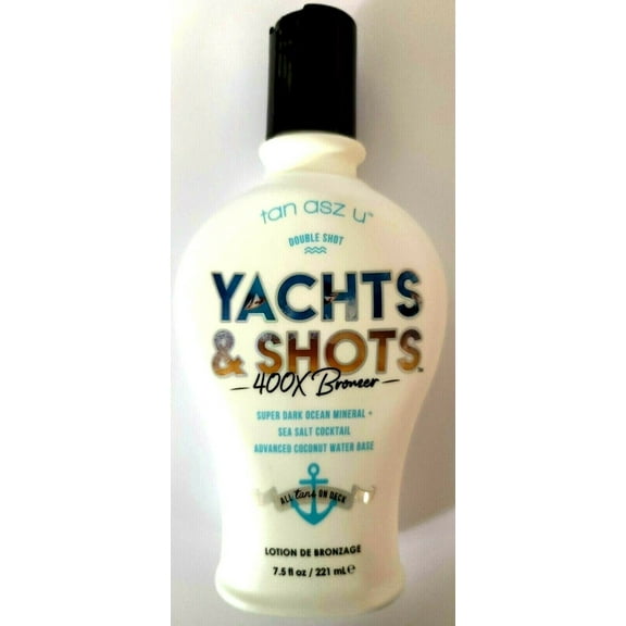 Yachts & Shots 400x Bronzer Tanning Lotion 7.5oz by Tan Asz U