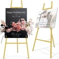 thumbnail image 1 of Yacona Gold Easel Stand for Sign, Heavy Duty Easel for Painting, Metal Poster Stand with Adjustable Chain, for Welcome Sign, Display, 1 of 6