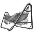 thumbnail image 1 of Yacona Hammock with Stand for Outside, Heavy Duty Steel Hammocks with Pillow for Backyard, Porch, Patio, Garden, Gray, 1 of 7