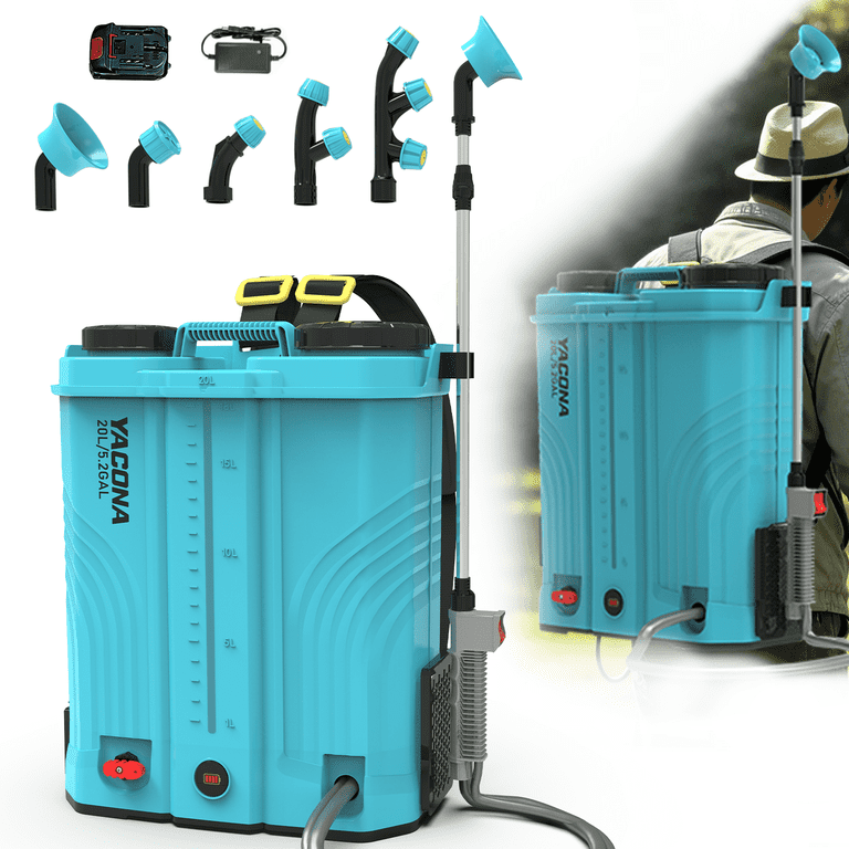Yacona Powered Backpack Sprayer, Weed Sprayer with 6