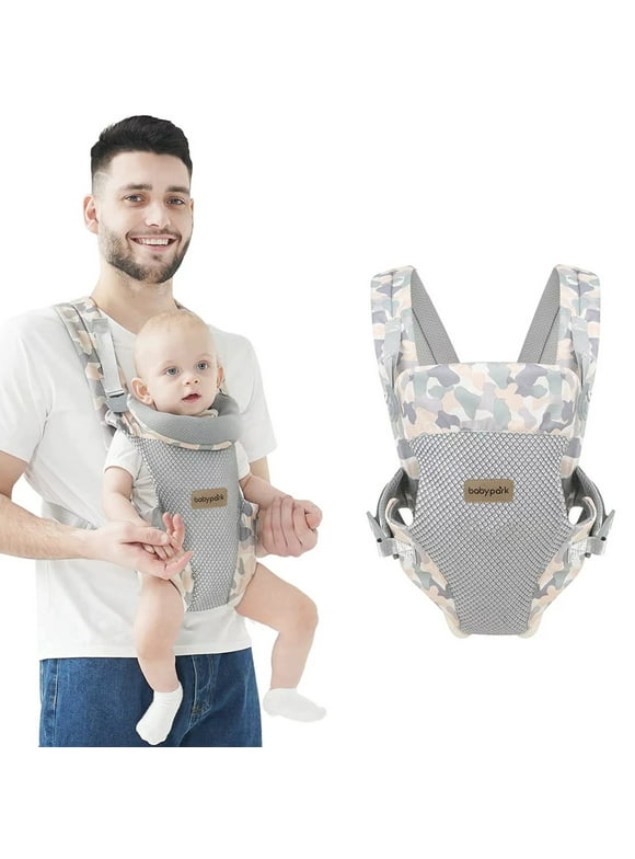Yadala Baby Carrier, 4-in-1 Camouflage Baby Carrier, Front and Back Baby Sling with Adjustable Holder