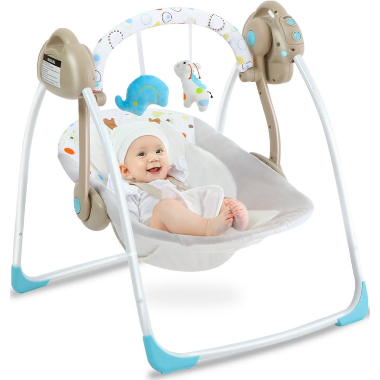 Yadala Baby Swing, Foldable Infant Swing, Speeds, Music, USB