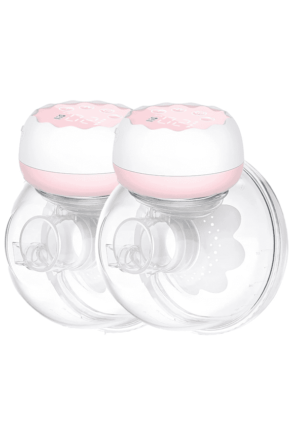 Breast Pump, Hands Free Breast Pump Portable Electric Breast Pump with 4 Modes & 12 Levels, 2 Pack, Pink