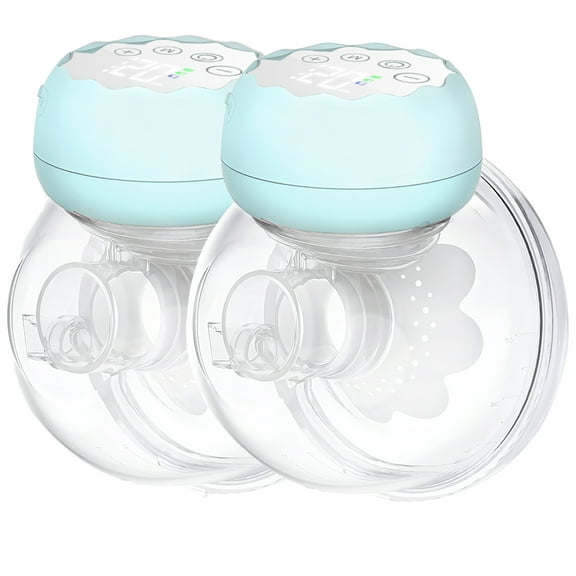 Yadala Breast Pump, Hands Free Breast Pump Portable Electric Breast Pump with 4 Modes & 12 Levels, 2 Pack, Blue