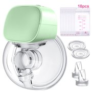 Yadala Wearable Breast Pump, Hands Free Portable Wireless Electric Breast Pump with 2 Modes 5 Levels and Breastmilk Storage Bags