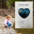 Yadam Glass Beach Pocket Heart Natural Heart Sea Fused Handmade Ocean