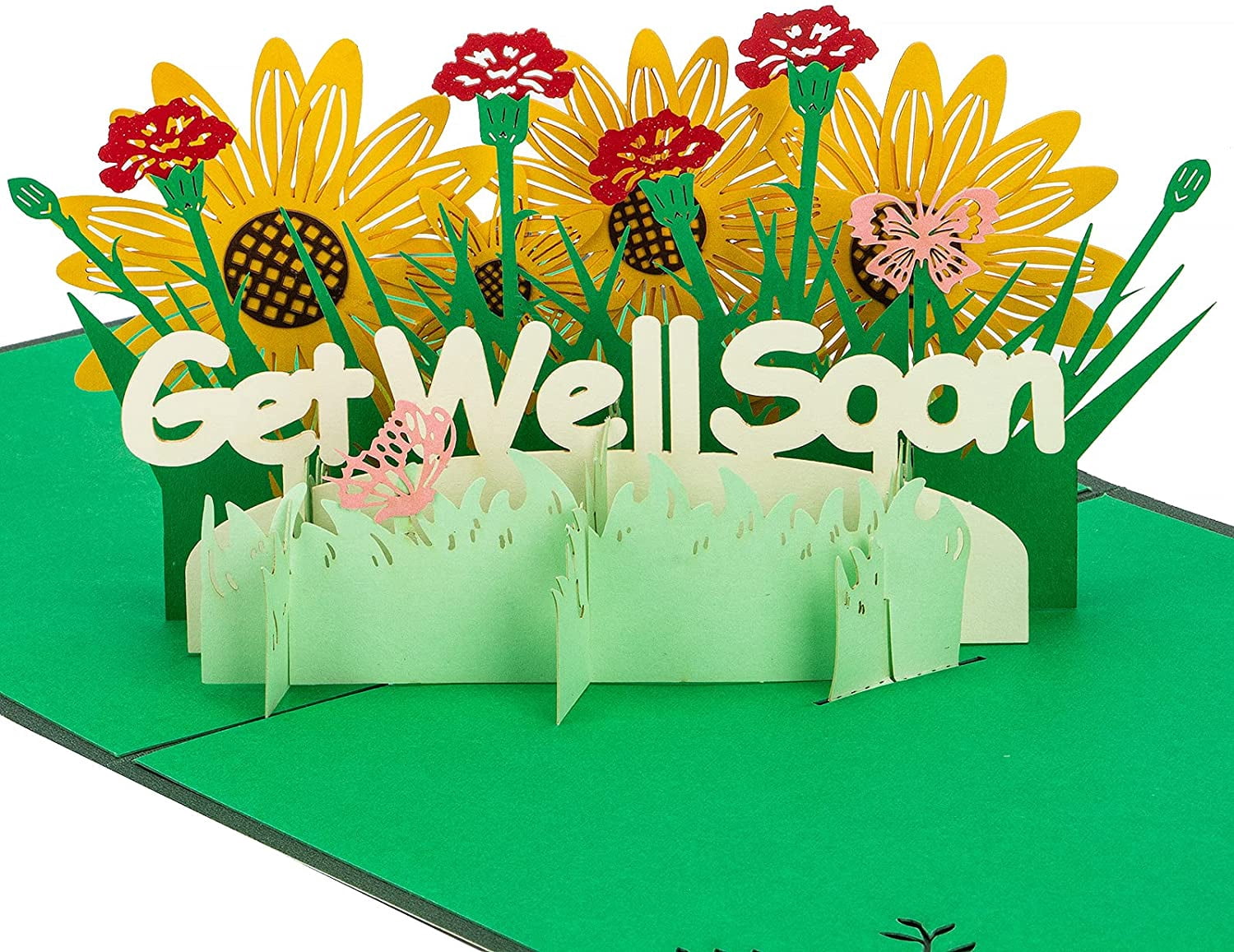Yadiana Get Well Card,Get Well Soon Pop Up Card,3D Pop Up Flower Card,Sympathy Card ...