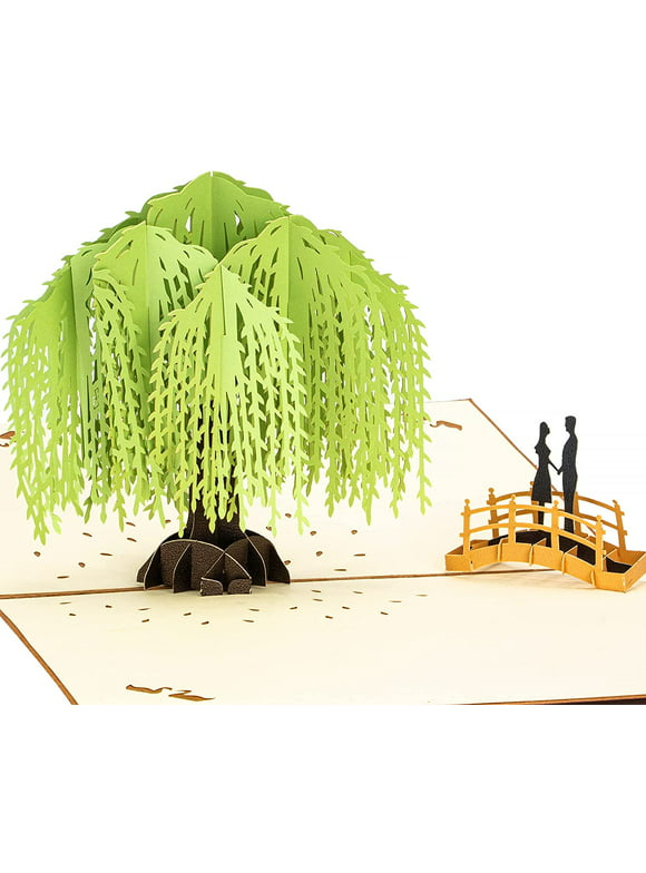 Yadiana Willow Tree Pop Up Card,3D Pop Up Cards,Wedding Cards for Wife Girlfriend All Occasion