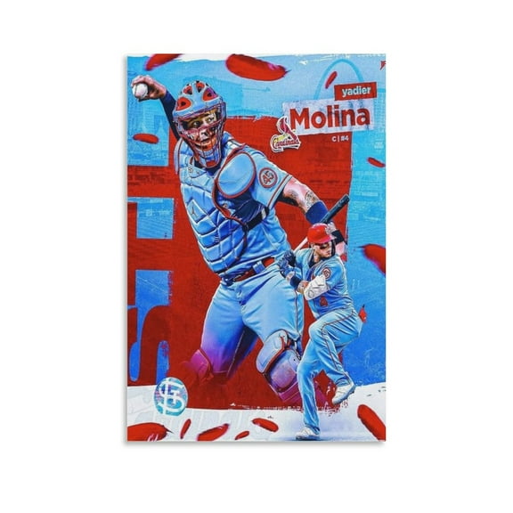 Yadier Molina Baseball Poster Canvas Boutique Poster Wall Art Decoration Picture Print Canvas Poster Wall Paint Art Posters Decor Modern Home Artworks Gift 12x18inch(30x45cm)