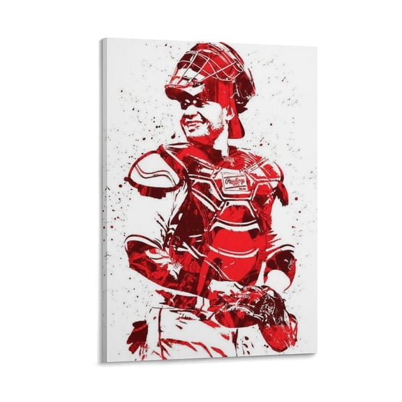 Yadier Molina Canvas Poster Picture Print Wall Art Poster Painting Canvas Posters Artworks Gift Room Aesthetic 12x18inch(30x45cm)