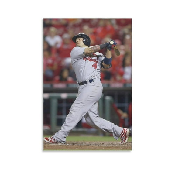 Yadier Molina Canvas Poster Posters Art Print Wall Photo Paint Poster Hanging Picture Family Bedroom Decor Gift 12x18inch(30x45cm)