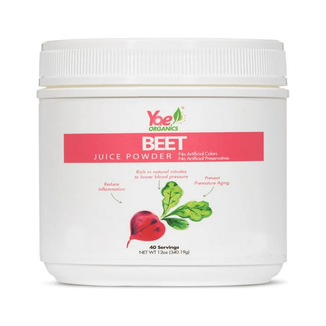 Yae Organic's Beet Juice Powder (1 Serving=1 Cup Fresh), Powerful
