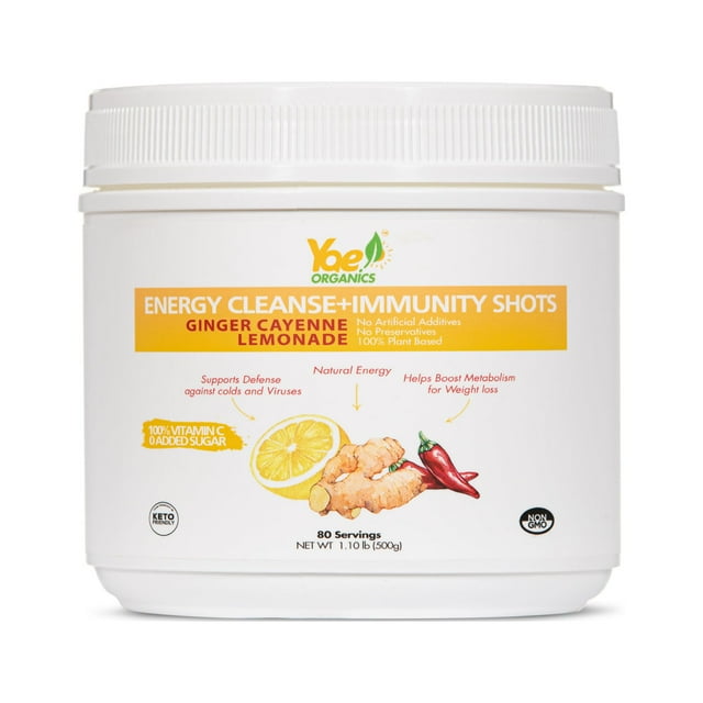 Yae Organic's Ginger Cayenne Energy Shots, CleansePlus Immunity Shots