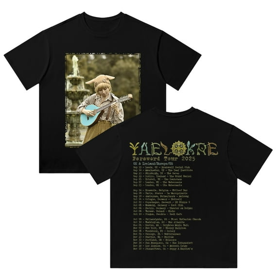 Yaelokre Foreword Tour 2025 Cotton T-shirt Fashion Short Sleeve Streetwear Tees Tops
