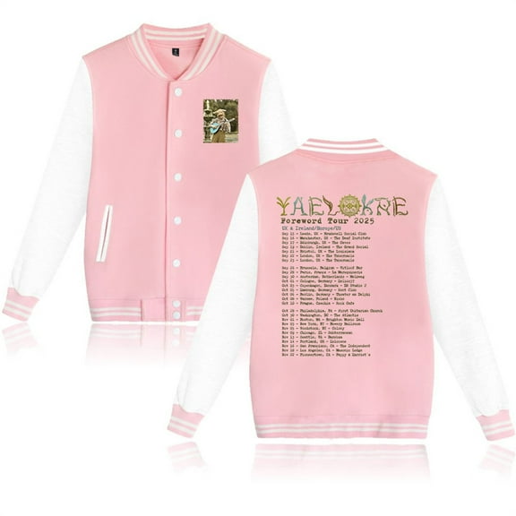 Yaelokre Foreword Tour 2025 Jackets Hip Hop Baseball Uniform Fashion Longsleeve Coat