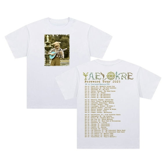 Yaelokre Foreword Tour 2025 T-shirt Crewneck Short Sleeve Cotton Tee Men Women Streetwear Tops