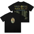 thumbnail image 1 of Yaelokre Foreword Tour Wash T-Shirts Streetwear Tops Unisex Cotton Short Sleeve Tee, 1 of 6