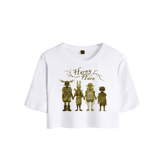 Yaelokre Harpy Hare Merch Crop Top T-shirt Suits Fashion Girls Women Short Sleeve Graphic Tees