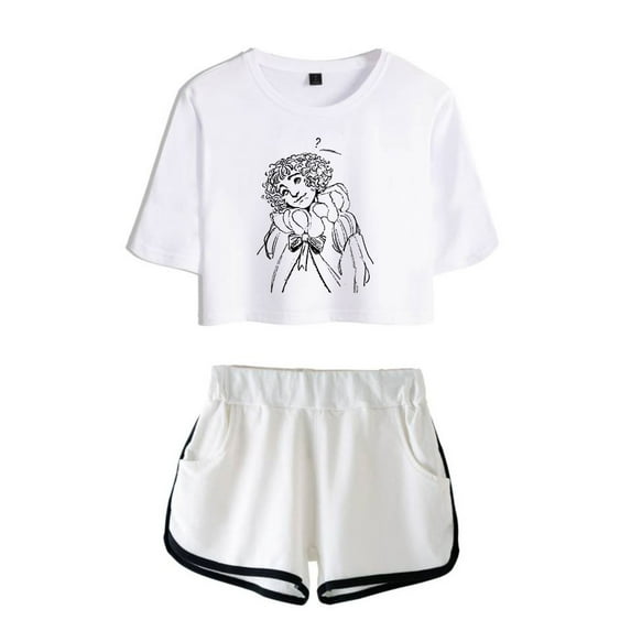 Yaelokre Merch Photos Crop Top T-shirt Suits Music T Shirt Women Girls Short Sleeve Tees