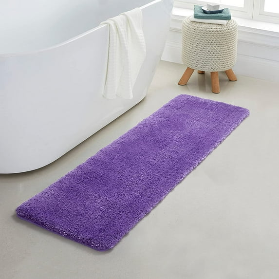 Yafa Home Fashion 1 Piece Solid Microfiber Soft Bathroom Rug , Non-Slip TPR Backing
