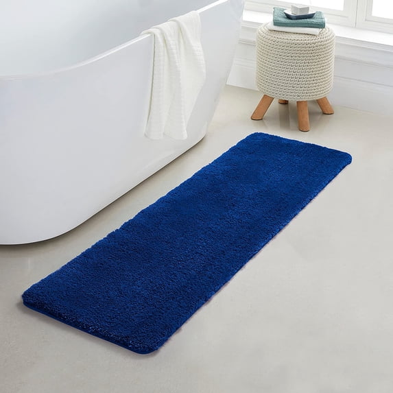 Yafa Home Fashion 1 Piece Solid Microfiber Soft Bathroom Rug , Non-Slip TPR Backing