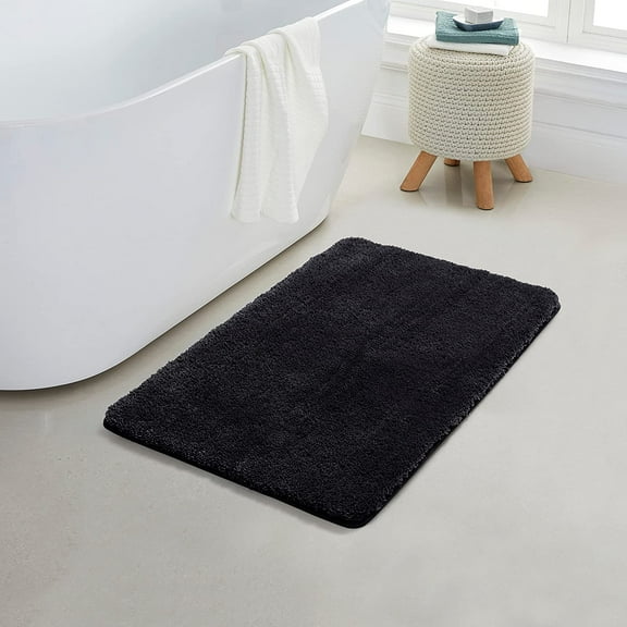 Yafa Home Fashion 1 Piece Solid Microfiber Soft Bathroom Rug , Non-Slip TPR Backing