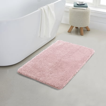 Yafa Home Fashion 1 Piece Solid Microfiber Soft Bathroom Rug , Non-Slip TPR Backing