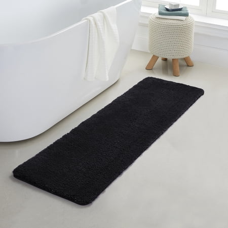 Yafa Home Fashion 1 Piece Solid Microfiber Soft Bathroom Rug , Non-Slip TPR Backing