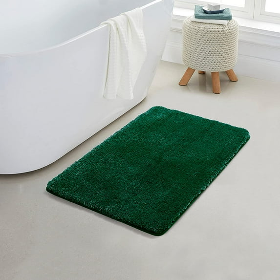 Yafa Home Fashion 1 Piece Solid Microfiber Soft Bathroom Rug , Non-Slip TPR Backing
