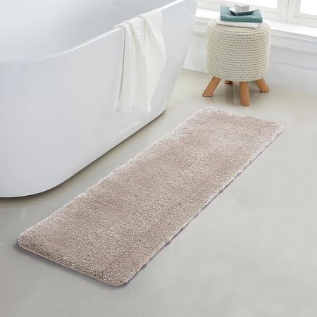 Yafa Home Fashion 1 Piece Solid Microfiber Soft Bathroom Rug , Non-Slip TPR Backing
