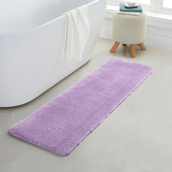 Yafa Home Fashion 1 Piece Solid Microfiber Soft Bathroom Rug , Non-Slip TPR Backing