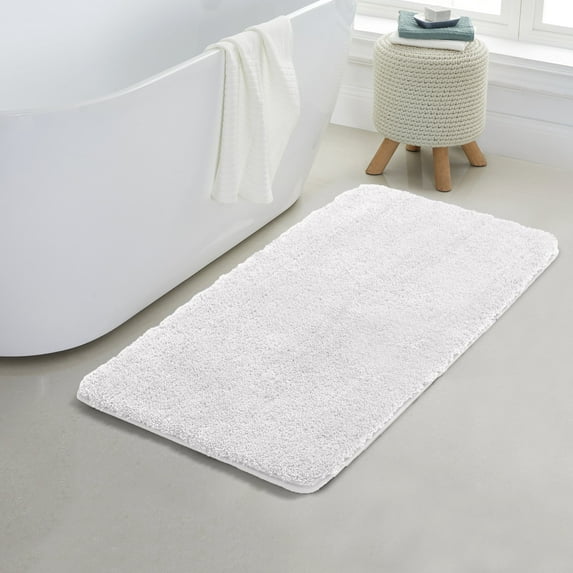 Yafa Home Fashion 1 Piece Solid Microfiber Soft Bathroom Rug , Non-Slip TPR Backing