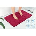 thumbnail image 1 of Yafa Home Fashion 1pc:24" X 35" Bath Rug, Memory Foam; Machine Washable, Water Absorbent & Non-Slip Bathmats(Burgundy), 1 of 6
