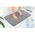 thumbnail image 1 of Yafa Home Fashion 1pc:24" X 35" Bath Rug, Memory Foam; Machine Washable, Water Absorbent & Non-Slip Bathmats(Grey), 1 of 9
