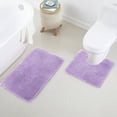 thumbnail image 1 of Yafa Home Fashion 2 Piece Solid Microfiber Soft Bathroom Rug Set, Non-Slip TPR Backing, 1 of 6