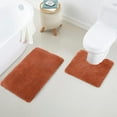 thumbnail image 1 of Yafa Home Fashion 2 Piece Solid Microfiber Soft Bathroom Rug Set, Non-Slip TPR Backing, 1 of 6
