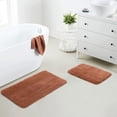 thumbnail image 1 of Yafa Home Fashion 2 Piece Solid Microfiber Soft Bathroom Rug Set, Non-Slip TPR Backing, 1 of 6