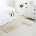 thumbnail image 1 of Yafa Home Fashion 2 Piece Solid Microfiber Soft Bathroom Rug Set, Non-Slip TPR Backing, 1 of 6